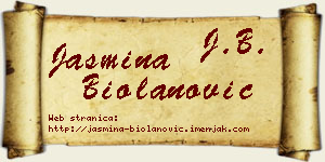Jasmina Biolanović vizit kartica